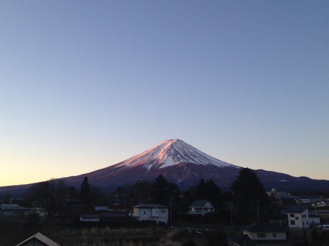 富士山 朝焼け 旅館