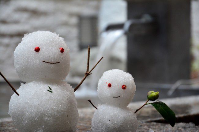 河口湖温泉 雪