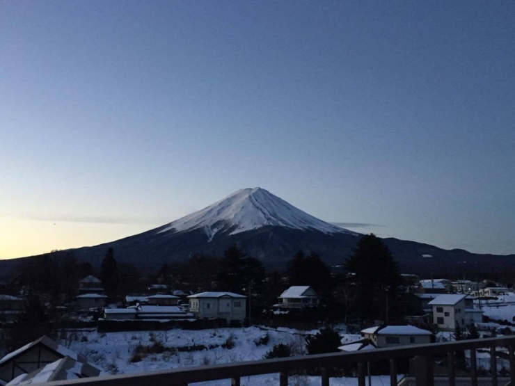 河口湖　富士山